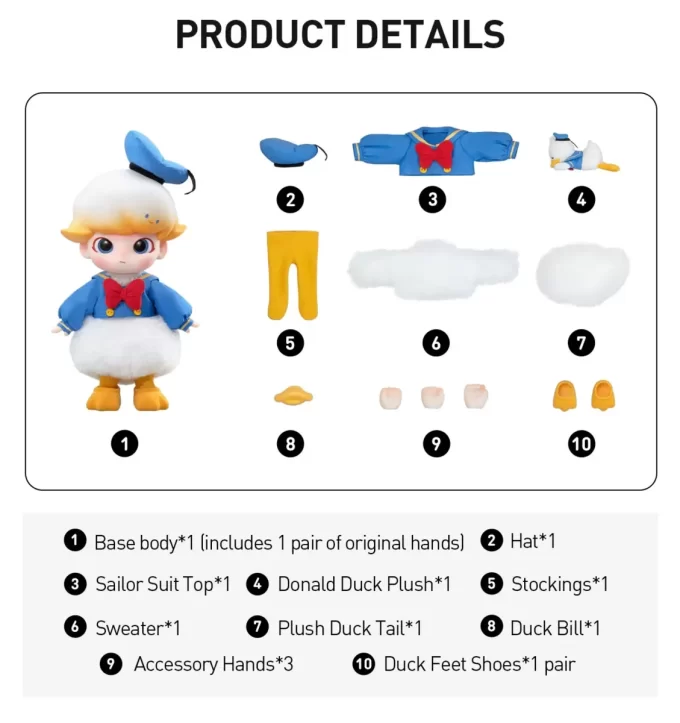 DIMOO Donald Duck 1/8 Action Figure
