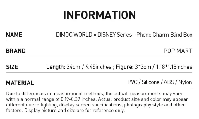 DIMOO WORLD × DISNEY Series-Mobile Phone Lanyard Blind Box