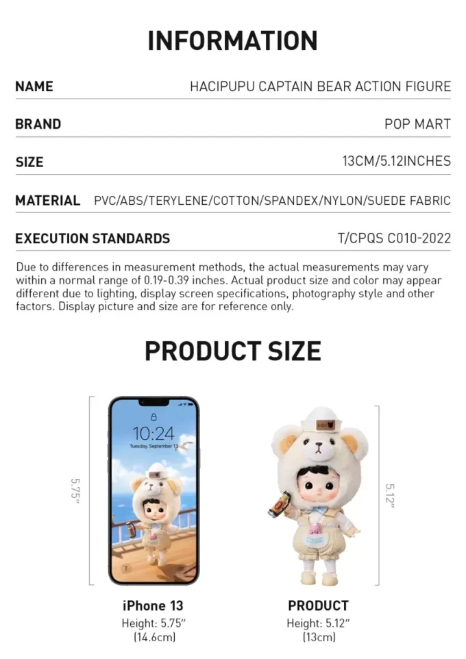 HACIPUPU Captain Bear Action Figure