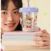 POP BEAN Pajama Party Double Layered Shaking Straw Cup
