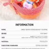 Sweet Bean Cookie Basket Figurine